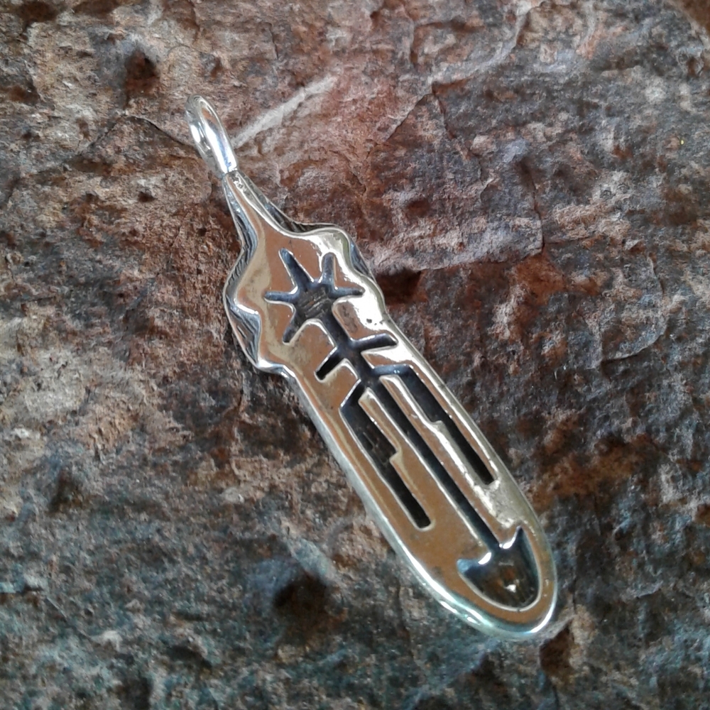 Sterling Silver Feather Pendant